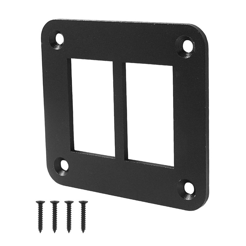 Coufce 2 Gang Black Switch Shell Bracket， Anodized Aluminium Rocker Switch Panel Housing Holder for Car Boat Marine Trailer Truck RV SUV ATV UTV（with Screws） - Image 5